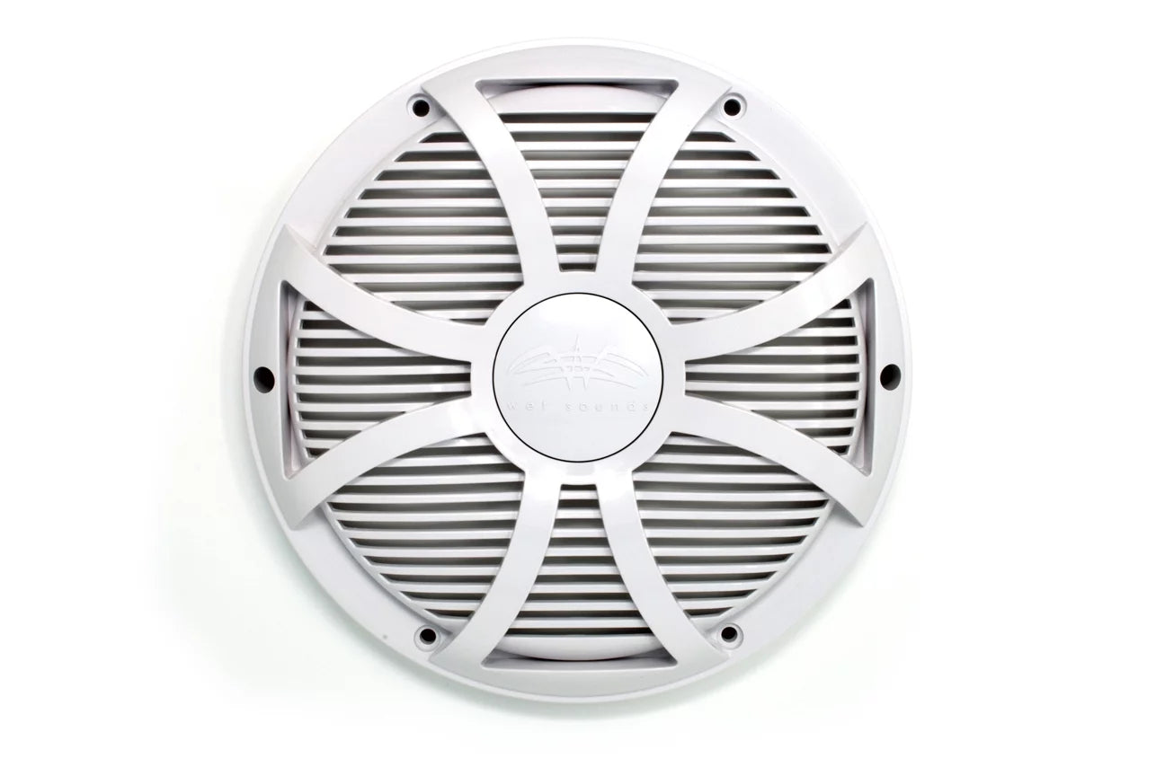 & SW Revo Sounds 2 White Grill Ohm Subwoofer White - Wet Subwoofer Closed Face & 10" - Grill