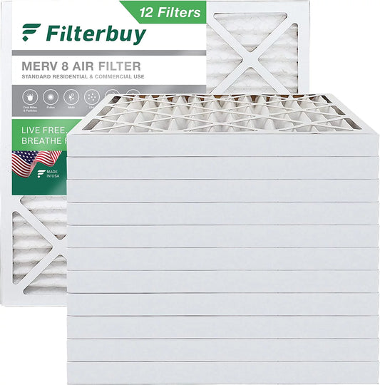 (12-Pack) AC Air 12x12x2 Filters HVAC Furnace Filterbuy 8 MERV Pleated