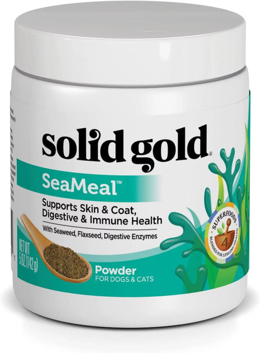 & - Skin Gut SeaMeal 5 Dogs Coat Kelp 3 Supplement - Grain Gold - Cats oz Superfood & Solid - Omega & Immune - Multivitamin Healthy Support Health Dogs for - Digestive for Powder Free & Enzymes