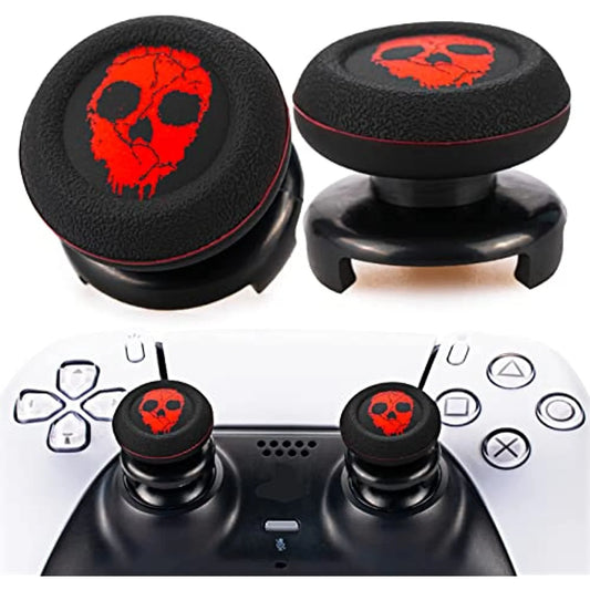 & for & Grip Red) Playrealm PS4 Controller Cover Dualsenese FPS Extender Silicone PS5 Printing Thumbstick 2 (Ghost Sets Rubber